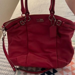 hot pink Coach purse